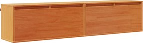 vidaXL Fali Szekrény 2 pcs Faggyú barna 80 x 30 x 35 cm Tömör fenyőfa