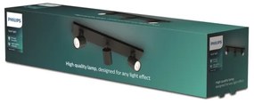Philips - Spotlámpa RUNNER 3xGU10/20W/230V fekete