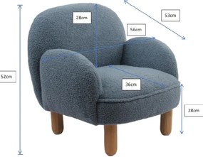 Bézs buklé gyerek fotel Rocky – Vipack