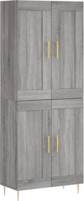 vidaXL szürke sonoma szerelt fa magasszekrény 69,5 x 34 x 180 cm