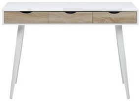 Neptun íróasztal tölgy/fehér, matt fehér