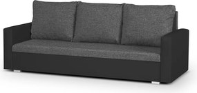 LEO Háromszemélyes kinyitható kanapé Szürke/fekete