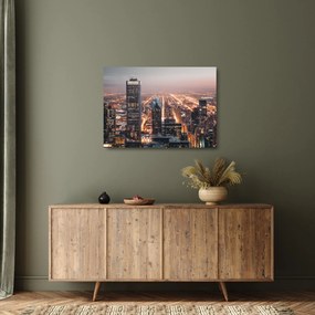Fényes metropolisz képe (üvegen) (70x50 cm)