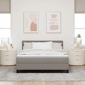 Boxspring ágy matraccal matracmal Tópszínű 140 x 190 cm szövet