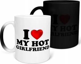 Mágikus Bögre I Love My Hot Girlfriend Születésnapi Ajándék 330ml Csomagolás