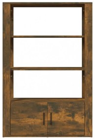 füstös tölgy színű szerelt fa tálalószekrény 80x30x119,5 cm