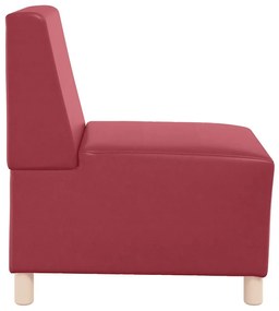 bordó műbőr kanapéfotel 55 cm