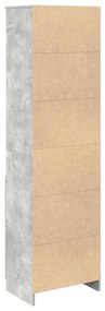 betonszürke szerelt fa magasszekrény 50x35x180 cm