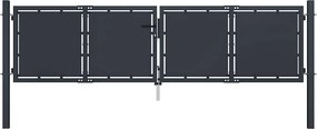vidaXL antracit színű acél kerti kapu 300 x 100 cm