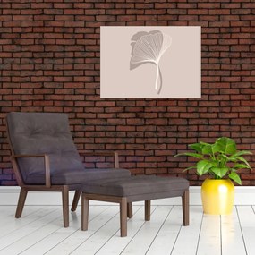 Kép - Bézs színű levelek N⁰4 (70x50 cm)