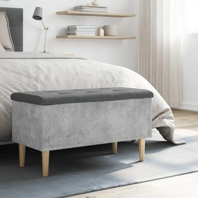 betonszürke szerelt fa tárolópad 82x42x46 cm