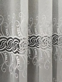 Függöny méteráru hímzéssel 185cm napellenző gipiurával