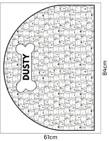 PIPPER. Védő textil falmatrica – Ív – Kutyák Méret: 83x60cm, Indíték: névvel