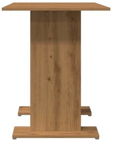 kézműves tölgy színű szerelt fa étkezőasztal 110 x 60 x 75 cm