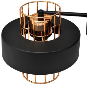 Fali lámpa VOLTA 1xE27/15W/230V 23 cm fekete/arany