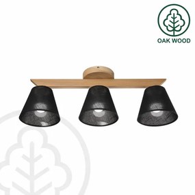 Brilagi - LED  Felületre szerelhető csillár  ANTHONY 3xE14/40W/230V tölgy/fekete