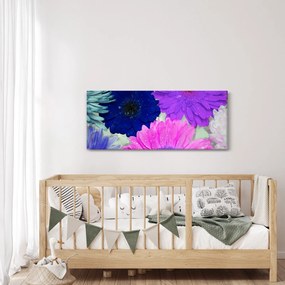 Színes virágok képe (120x50 cm)