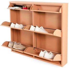 Lazacszínű fém billenő ajtós cipőtartó 98x86x15 cm Billy – Spinder Design