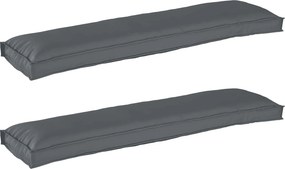 vidaXL Raklap párna készlet 2 pcs Antracit 150 x 40 x 8 cm