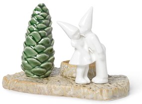 Christmass Kiss karácsonyi agyagkerámia gyertyatartó, hosszúság 17 cm - Kähler Design