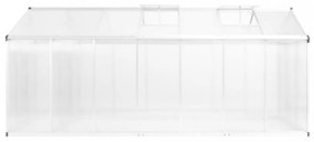alumínium melegház 421 x 190 x 195 cm 15,6 m³