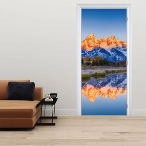 Fotótapéta ajtóra - Havas hegycsúcsok (95x205cm)