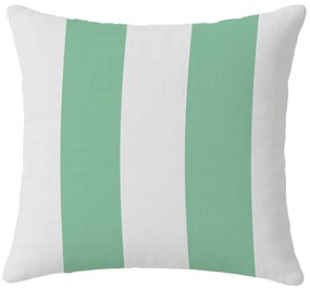 2 darabos dekoratív párnahuzat készlet STRIPES 45x45 cm, fehér-zöld
