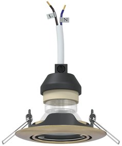 Recesszált Spotlámpák 6 db Kerek GU10 Sárgaréz Ø90 mm Acél