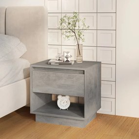 Betonszürke szerelt fa éjjeliszekrény 45x34x44 cm