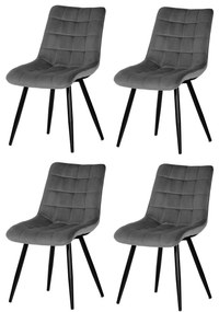 Étkezőszék garnitúra CT-384 GREY4, 4 db