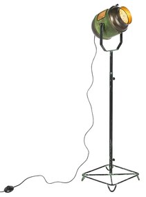 Ipari állólámpa bronz zölddel 140 cm - Byron