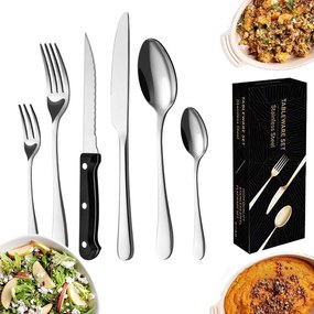 Evőeszköz Szett Rozsdamentes Acél 36EL 6 Személyes