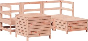 vidaXL 5 részes tömör duglászfenyő kerti kanapészett