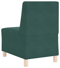 sötétzöld bársony kanapéfotel 55 cm