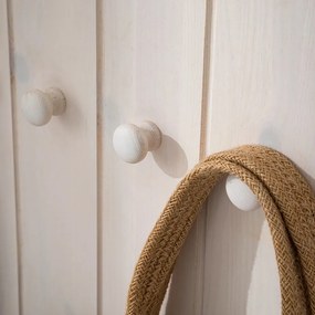 Fehér borovi fenyő előszoba bútor 60x120x25 cm Anita – Støraa