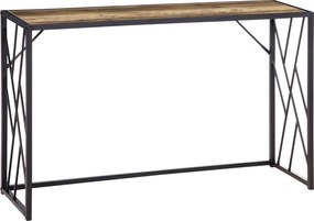 HOMCOM Konzolasztal, Fém Lábas Oldalasztal, 120 x 35 x 75 cm, Ipari Stílusú Előtér Asztal, Kislakásra, Bejárathoz, Előszobába, Nappaliba, Hálószobába,