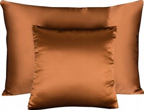 100% Selyem párnahuzat 40x60 párnahuzat Light Copper réz