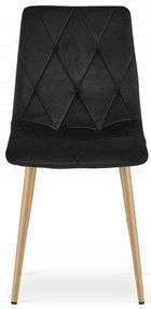 Fekete bársony étkezőszék LIBRA