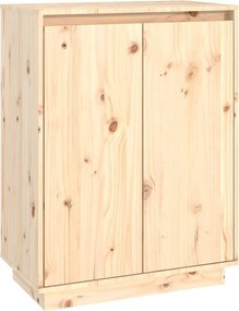 vidaXL tömör fenyőfa cipőszekrény 60 x 35 x 80 cm