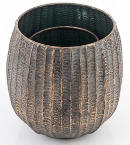 2 db-os borítókészlet, réz fém, fekete, 36x31x31, 28x23x23cm