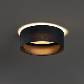 Modern mennyezeti lámpa fekete, átlátszó, 40 cm, LED-del, 3 lépésben dimmelhető - Sue