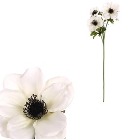 Anemone művirág, 3 virág, 15 x 15 x 55 cm , fehér