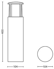 Philips 16466/93/16 - LED Kültéri lámpa MYGARDEN STOCK 1xLED/6W/230V IP44