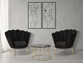 Vas fali paneltest egyszerűen készlet 2db 50x1x100cm