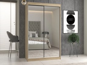 Aldabra IGA 120 A tolóajtós gardróbszekrény 120x61x200, 2 tükörrel, sonoma