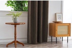 Sötétítő függöny LOOM VELVET 140x250 cm, barna Felfüggesztés: Fém gyűrűk