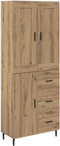 vidaXL Magasfiú fiókkal 2 pcs Artisan tölgy Faanyag