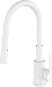 Gamma Flex 2000 Mosogató Álló Design Csaptelep - Rugalmas, Teljesen Fehér