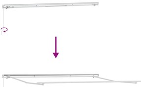 Napernyő Fehér 4,5 × 3 m Fém