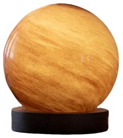 Sötétbarna USB fénydekoráció ø 8 cm Sand Storm – Gingko